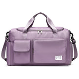 Travel Bag Luggage Handbag Women Shoulder Bag Large Capacity Men Waterproof Nylon Sports Gym Bag Ladies Crossbody Mart Lion Purple  