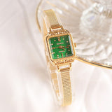 retro exquisite square leisure small dial women's watch life waterproof imported quartz movement Mart Lion   