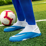 Breathable Mesh Men's Football Shoes TF/FG High-Level Socks After Wear-Resisting Football Sneakers Mart Lion   