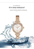  Trend Women Watch Waterproof Quartz Bracelet Watch Student Diamond Inlaid Mart Lion - Mart Lion