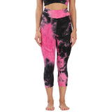Women Gym Leggings Printed Sports Leggings High Waist Push Up Fitness Pants Elastic Energy Sportswear Mart Lion Black-Pink S 