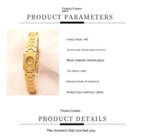 Women Watches Classic Sand Gold Retro Watch Exquisite Non Fading Decorative Bracelet Small Gold Elegant Mart Lion   