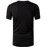 Jeansian Men's T-Shirt Sport Short Sleeve Dry Fit Running Fitness Workout Black