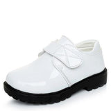 Boys Leather Shoes British Style School Performance  Kids Wedding Party White Black Casual Children Moccasins Mart Lion White 9.5 