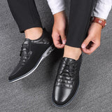 Men Leather Shoes Formal Wedding Party Casual Genuine Leather Loafers Boat Sneakers Mart Lion   