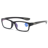 Ahora Ultralight TR90 Reading Glasses Blue Light Blocking Presbyopia Eyeglasses Men's Hyperopia Optical Eyewear +1.0+1.5+2.0+2.5+3 Mart Lion +100 Black Gray 