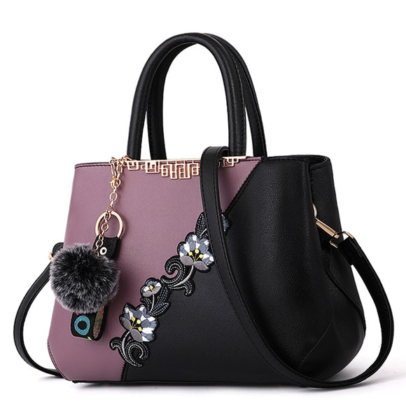  Embroidered Messenger Bags Women Leather Handbags Bags Sac a Main Ladies Hand Bag Female Mart Lion - Mart Lion