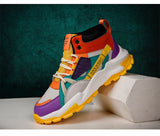 High Top Men's Sneakers Lace Up Designer Shoes Autumn Breathable Colourful Sport Zapatillas Hombre Mart Lion   