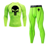 MMA Compression Sport suit Men's thermal underwear sets 1-3 piece Tracksuit Jogging suits Quick dry Winter Fitness Base layer Mart Lion 2-piece set 5 L 