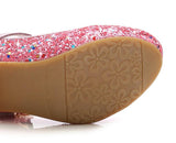 Summer Girls High Heel Princess Sandals Children Shoes Glitter Leather Butterfly Kids For Party Dress Weddin Party Mart Lion   