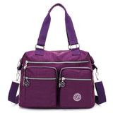 Women Top-handle Shoulder Bag Luxury Handbags Designer Nylon Messenger Beach Casual Tote Female Purse Crossbody Mart Lion purple  