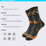 3Pairs Men Coolmax Socks Outdoor Sock Hiking Quick-Drying sport socks Winter Thick Thermal women running trekking Mart Lion   
