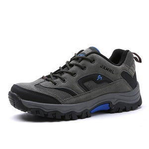 Men's Shoes Waterproof Outdoor Casual Shoes Lace-Up Spring Autumn Rubber Sneakers Mart Lion gray 7 