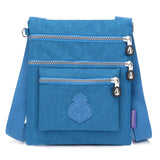 Nylon Multifunction Handbag For Women Waterproof Crossbody Multi Pocket Bag Lady Cell Phone Clutch Lightweight Shoulder Mart Lion Blue2 24cm 