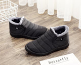 Men's Snow Boots Ankle Winter Unisex Couples Solid Color Plush Inside Anti Skid Bottom Warm Mart Lion   