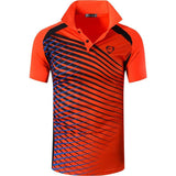 jeansian Men's Sport Tee Polo Shirts Golf Tennis Badminton Dry Fit Short Sleeve Red2 Mart Lion LSL243-Orange US S 