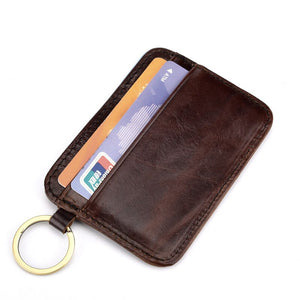 Retro PU Leather Bank Card Passport bag Mini Card Wallet Men's  ID Credit Card Holder Cards Pack Cash Pocket C139 Mart Lion Coffee  