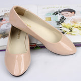 Leather Flat Shoes Pointed Toe Woman Loafers Autumn Casual Shoes Women Flats Candy Color Sweet Flats Mart Lion   