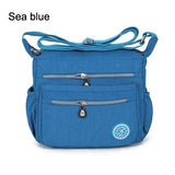 Nylon Women Messenger Bags Small Purse Shoulder Bag Female Crossbody Bags Handbags Bolsa Tote Beach Mart Lion Sea blue  