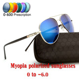 Myopia Minus Prescription Polarized Lens Designer Optics Polarized Sunglasses Men's Driving mirror NX Mart Lion   