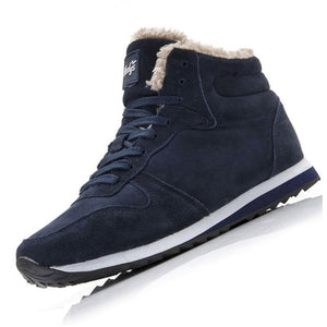  Men's Boots Winter Shoes Keep Warm Ankle Hombre Leather Winter Plush Winter Sneakers Mart Lion - Mart Lion