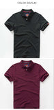  Summer Men's Polo shirts Cotton Short Sleeve Letter Embroidered Emblem Simple Shirt for Male Mart Lion - Mart Lion
