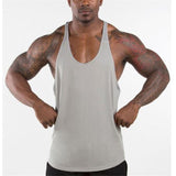  Muscleguys Gyms Singlets Men's Blank Tank Tops 100% Cotton Sleeveless Shirt Bodybuilding Vest and Fitness Stringer Casual Clothes Mart Lion - Mart Lion