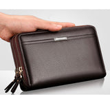 Men's Wallet Leather Money Passport Bag large Capacity Thin Coin Purse Coin Card Holder Male Long Handbag Mart Lion   