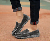 Summer Casual Men's Canvas Shoes Breathable Flats Outdoor Shoes For Men Slip-On Canvas Loafers Mart Lion   