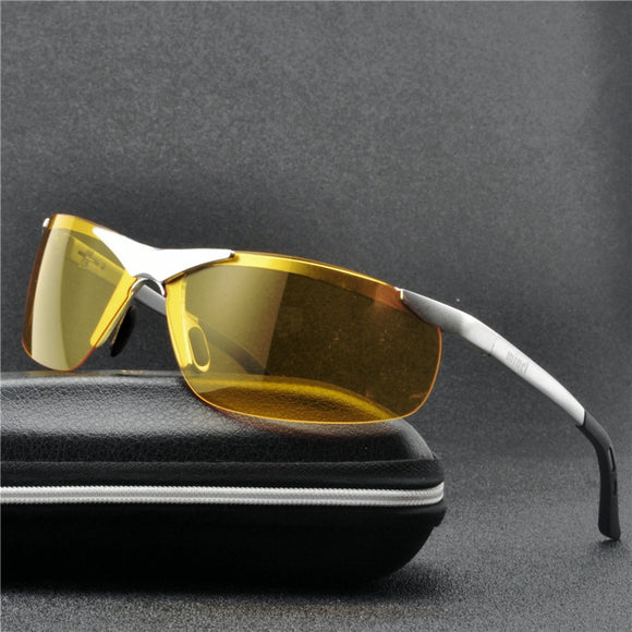 Night Vision Glasses for Night Driving Car Driver Goggles Anti-Glare Yellow Sunglasses Men Polarized Eyewear UV400 NX Mart Lion   