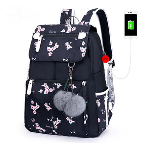 backpack girls school bags female cute cat back bag backpacks teenage girls Mart Lion Flower China 