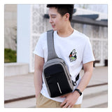 Fengdong small usb charge shoulder bag men messenger waterproof sling chest boy travel bagpack men cross body Mart Lion - Mart Lion