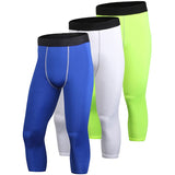 Men's Pants Commpression Sport Tights Fitness Workout Stretch Breathable Gym Leggings Quick Dry Running Tights Mart Lion green white blue S China