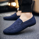 Men Loafers Casual Shoes Summer Canvas Light Breathable Flat Footwear Mart Lion   