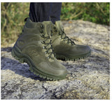 Casual Men's Military Leather Boots Special Force Tactical Desert Combat Boots Outdoor Shoes Ankle Mart Lion   