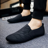 Men Loafers Casual Shoes Summer Canvas Light Breathable Flat Footwear Mart Lion   