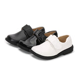 Boys Leather Shoes British Style School Performance Kids Wedding Party White Black Casual Children Moccasins Mart Lion   