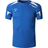 Jeansian Men's T-Shirt Tee Shirt Sport Dry Fit Short Sleeve Running Fitness Workout LSL069 Black Mart Lion LSL3209Blue US S China