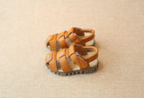 Leather sandals boys summer 100% soft leather boys and girls beach shoes children sports princess Mart Lion   