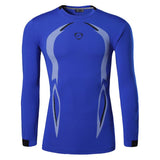 jeansian men's Dry Fit Long Sleeve Sport Tee Shirts T-Shirt Fitness Gym Running Workout LA197 LightBlue Mart Lion LA184-Blue US S China