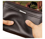 Men's Wallet Leather Money Passport Bag large Capacity Thin Coin Purse Coin Card Holder Male Long Handbag Mart Lion   