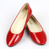 Leather Flat Shoes Pointed Toe Woman Loafers Autumn Casual Shoes Women Flats Candy Color Sweet Flats Mart Lion   