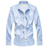 Men's Long Sleeve Silk Shirts Luxury Wedding Party Dress Shirt Camisa Masculina Mart Lion B6308 Light blue Asian size M 