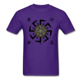 Men's T Shirt Mexico Kolovrat Symbol Legend of Kolovrat Sparta Warrior White Cool 3D Print Movie Mart Lion purple XS 