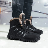 Winter Outdoor Sneakers Men's Snow Boots keep Warm Plush Plush Ankle Snow Work Casual Shoes Mart Lion   