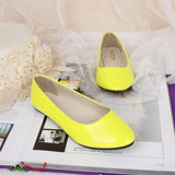 Leather Flat Shoes Pointed Toe Woman Loafers Autumn Casual Shoes Women Flats Candy Color Sweet Flats Mart Lion   
