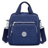 Women Messenger Bags Light Travel Handbag Waterproof Nylon Double Shoulde Casual Crossbody Lady Flap Tote Mart Lion Deep Blue  