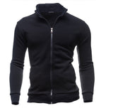 Men's Jackets Hoodless Sweatshirts Stand-up collar Retro Coat Hoody Cardigan Zipper Mart Lion Black M 
