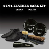 8-In-1 Shoe Polish Clean Brush Kit Travel Leather Care Shine Brush Sofa Car Seat Shoes Cleaning And Maintenance Mart Lion   