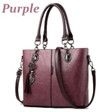 Handbags Women Bags Designer Big Crossbody Women Solid Shoulder Leather Handbag sac bolsa feminina Mart Lion Purple About 31cm 13cm 24cm 